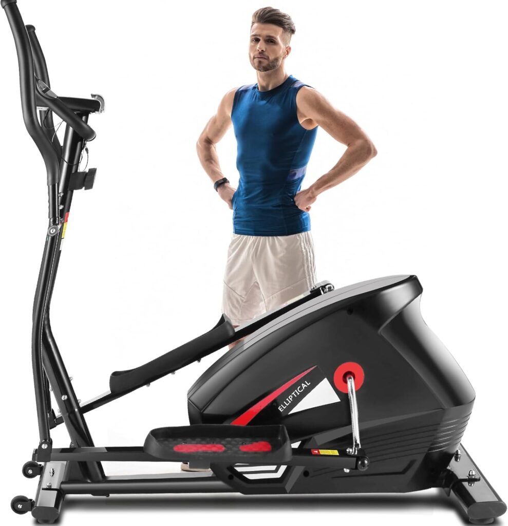Eliptical Exercise Machine,APP Elliptical Cross Trainer for Home Use,Heavy-Duty Gym Equipment for Indoor Workout  Fitness with 10-Level ResistanceMax User Weight:390lbs
