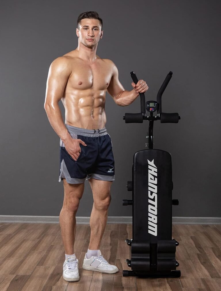 HANSTORM Adjustable Folding Sit Up Bench Workout, Abdominal Exercise Equipment Review